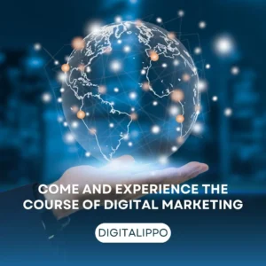 Digital marketing course cost concept image showing global network globe in hand representing online learning, affordable pricing, and digital marketing training opportunities