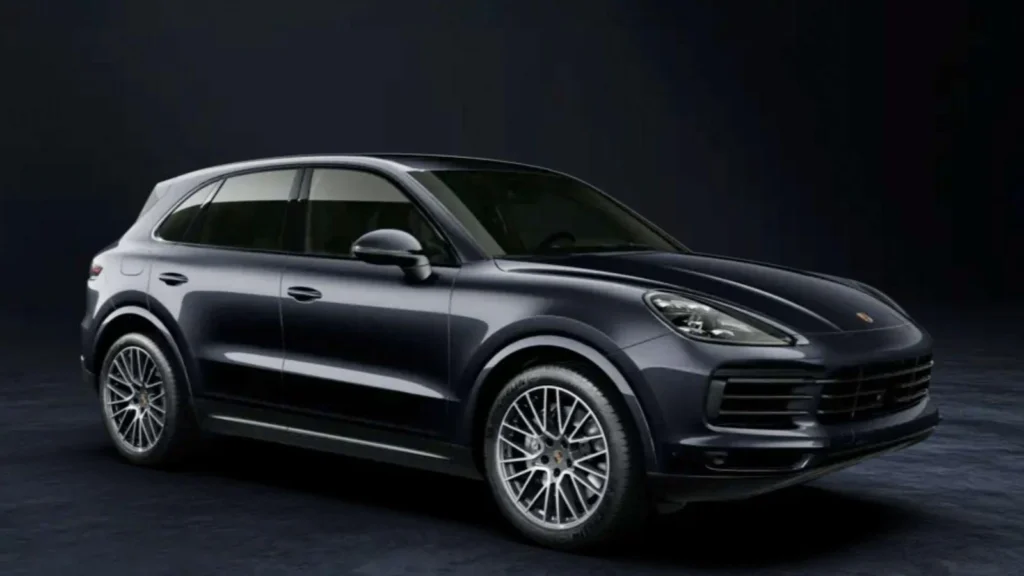 Porsche car price for Cayenne SUV showcasing luxury black Porsche SUV with advanced features and premium design